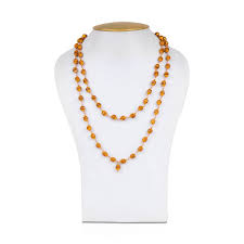 Chandan Mala with Copper Knot - 30 Inches | 108 Beads/ 7mm/ Sandal Mala with Cup for Men & Women