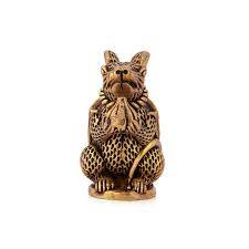 Mushakraj Murti - 3 x 2.5 Inches | Brass Idol/ Mushak Idol for Ganpati Pooja/ 160 Gms Approx