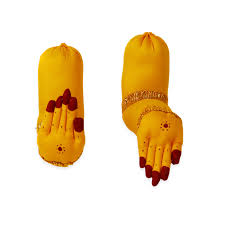 Lakshmi Hand and Leg Set - 12 Inches | Yellow Hastam Padham/ Cloth Varalakshmi Hand and Leg for Deity Décor