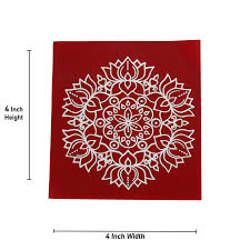 Rangoli Sticker - Pcs - 6 | Kolam Stickers/ Muggulu Stickers/ Rangoli Stickers for Floor/ Assorted Design