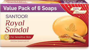 Santoor Royal Sandal Soap (with Real Sandalwood)