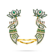 Lakshmi Hands Pair - 8.5 x 3.5 Inches | Lotus Design Multicoloured Stone Hands for Deity Decor