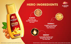 Dabur Almond Hair Oil - Keratin & 10x Vitamin E