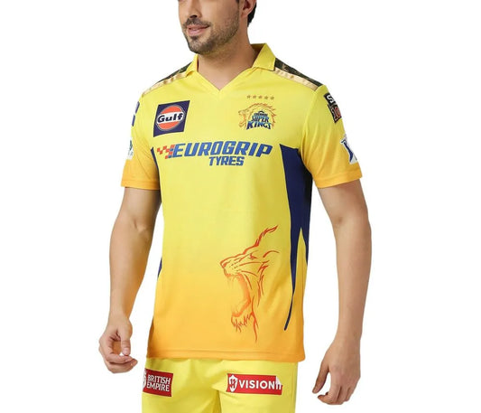 PlayR CSK - Dhoni 7 IPL Fan Men's 100% Polyester Jersey - XL